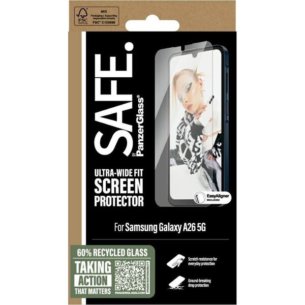 Szkło hartowane SAFE by PanzerGlass       Ultra-Wide Fit do Samsung Galaxy A26 5G