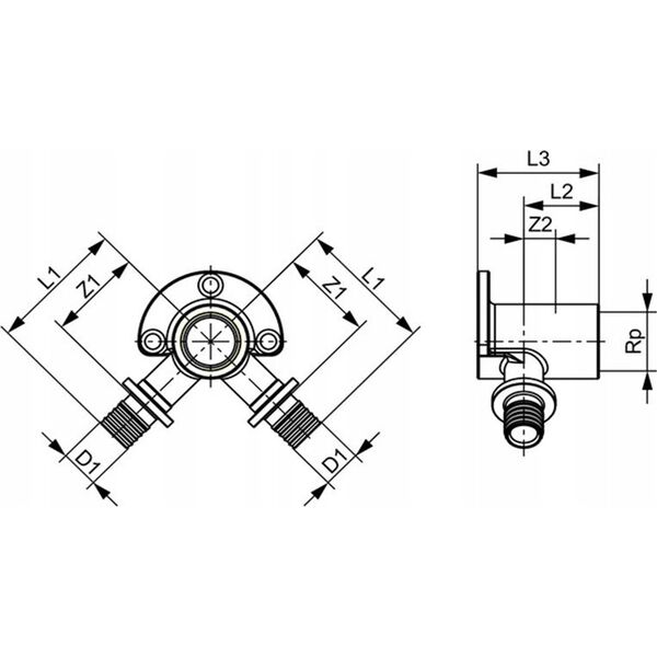 Tece Διπλός τοίχος αγκώνα GW 16x1/2" - 708501
