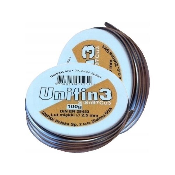 Unipak Μαλακή συγκόλληση S-Sn97Cu3 2,5mm 100g - 4514230