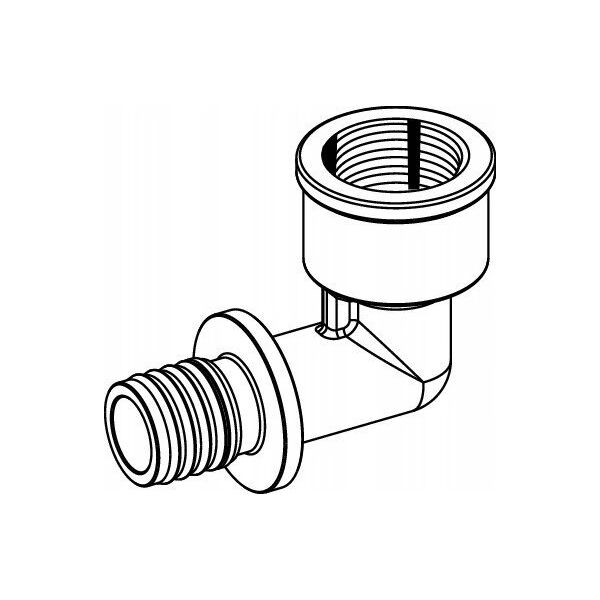 Tece Γωνιακός σύνδεσμος 90° 20mm x 3/4" ορείχαλκος (708002)