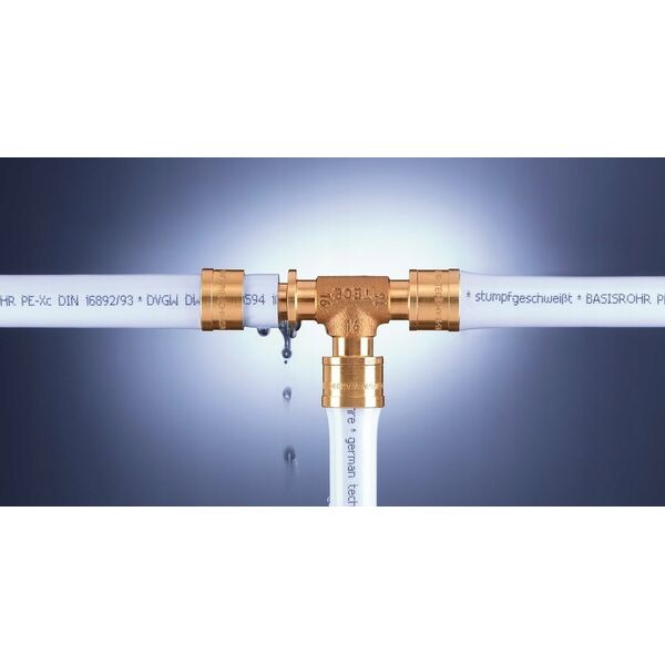 Tece Απλή σύνδεση 40 x 40mm ορείχαλκος (706040)