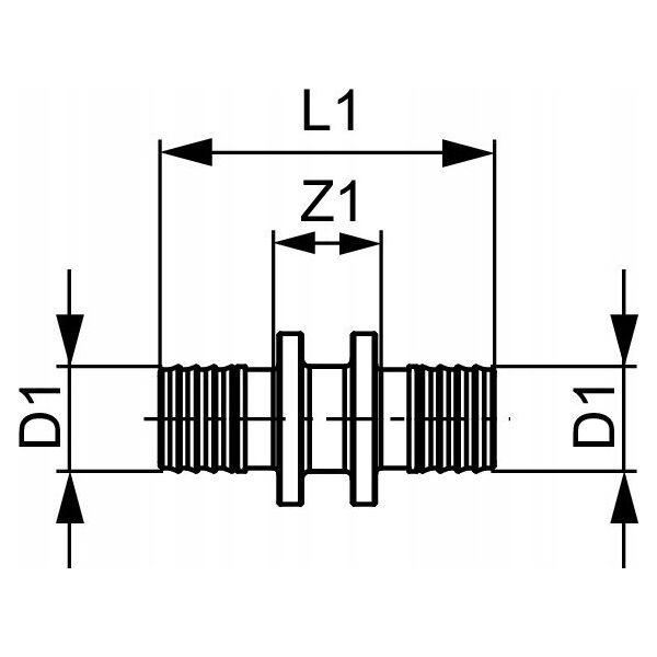 Tece Απλή σύνδεση 40 x 40mm ορείχαλκος (706040)