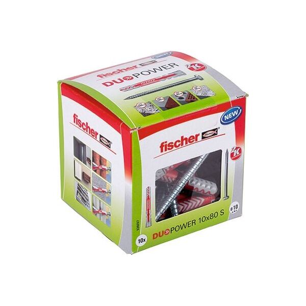 Fischer Kołek uniwersalny z wkrętem krzyżowym 10 x 80mm 10szt. (538257)