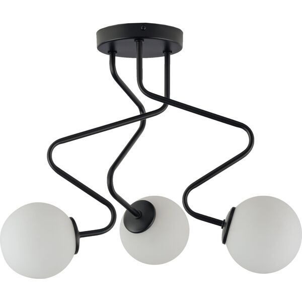 Lampa sufitowa Sigma Lampa sufitowa LED Ready czarna do pokoju dziennego Sigma ZIGZAG 33293
