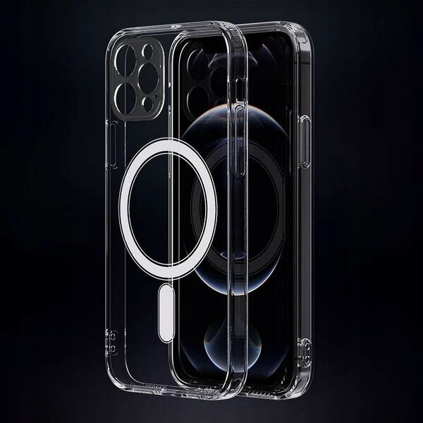 OEM Futerał CLEAR MAG COVER (MID) kompatybilny z MagSafe do SAMSUNG S24 Ultra transparentny