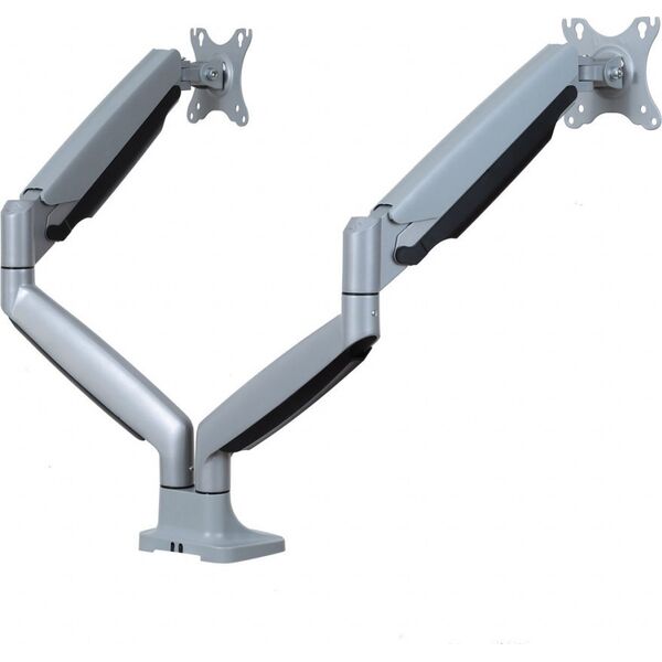 UCHWYT BIURKOWY GAZOWY DO 2 MONITORÓW LED/LCD 17-35" L-36HD ART 1-15kg 1xUSB-A 1xUSB-C 3.0 HEAVY DUTY