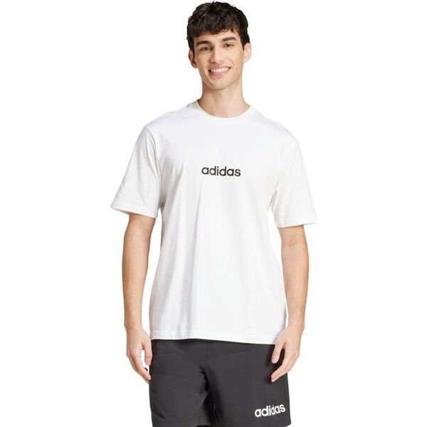 Koszulka męska adidas Essentials Linear Single biała JE9000 L