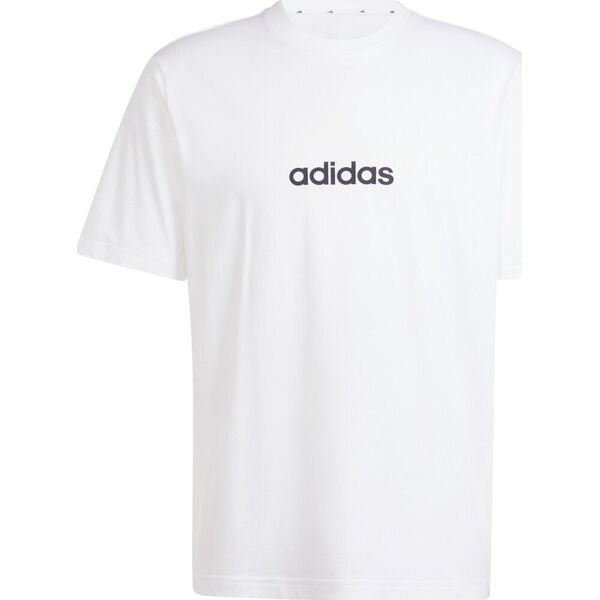 Koszulka męska adidas Essentials Linear Single biała JE9000 L