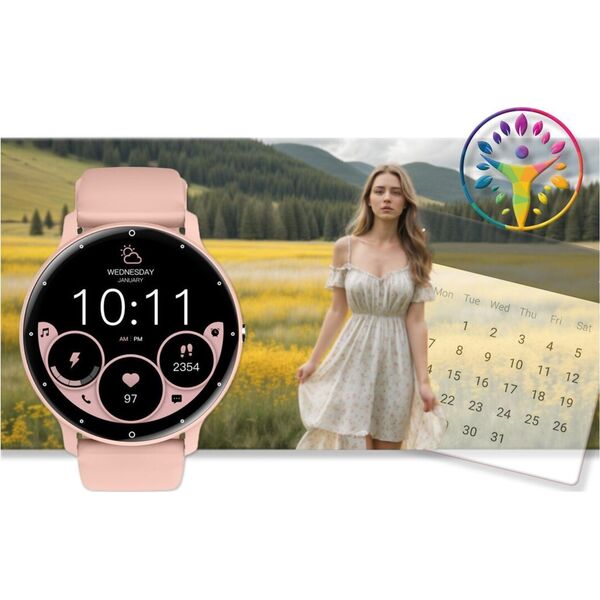 Smartwatch Rubicon SMARTWATCH UNISEX Rubicon RNCF16 - BLUETOOTH CALL, TRENING GOOGLE FIT (sr058d) NoSize