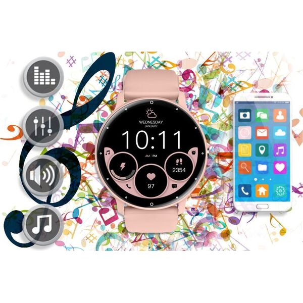Smartwatch Rubicon SMARTWATCH UNISEX Rubicon RNCF16 - BLUETOOTH CALL, TRENING GOOGLE FIT (sr058d) NoSize