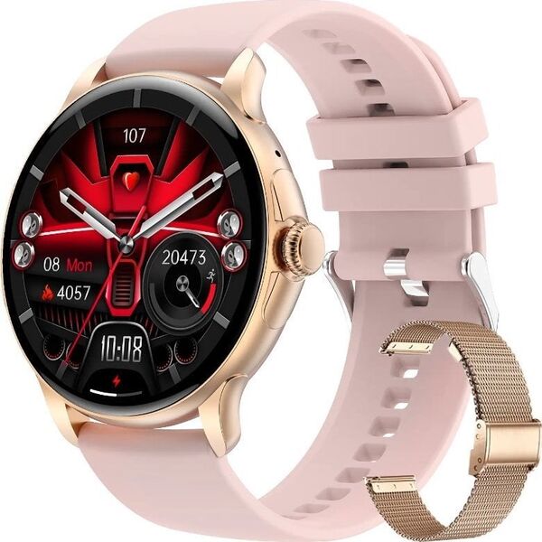 Smartwatch Rubicon SmartWatch Rubicon RNCF35 różowy rozmowy powiadomienia BT Call .