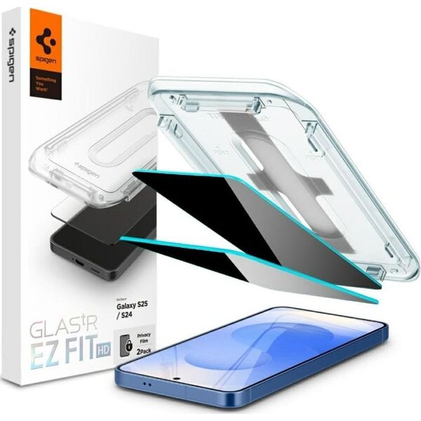SZKŁO PRYWATYZUJĄCE SPIGEN GLAS.TR ”EZ FIT” HD 2-PACK GALAXY S24 / S25 PRIVACY