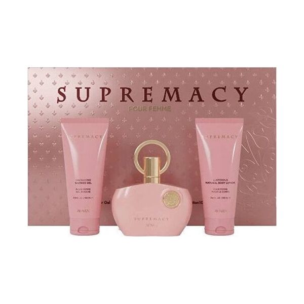 SET AFNAN Supremacy Pink EDP spray 100ml + SHOWER GEL 100ml + BODY LOTION 100ml