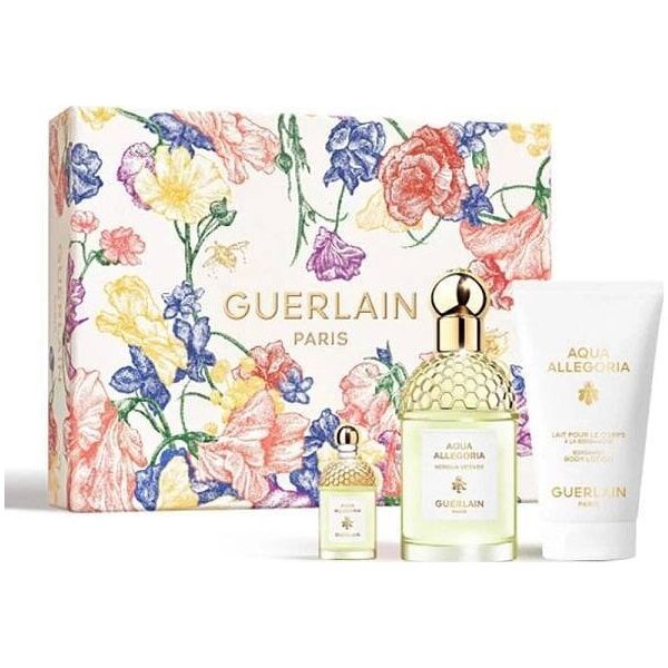 SET GUERLAIN Aqua Allegoria Nerolia Vetiver EDT spray 75ml + BODY LOTION 75ml + MINIATURA EDT 7,5ml
