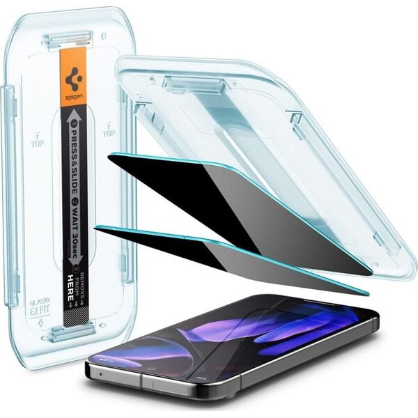 Spigen Glas.TR EZ FIT Privacy Privacy Glass for Google Pixel 9/9 Pro 2pcs
