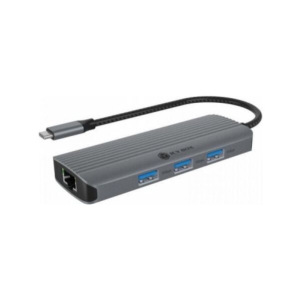IcyBox Stacja dokująca IB-DK4034a-CPD 6w1, HDMI,USB,PD,LAN