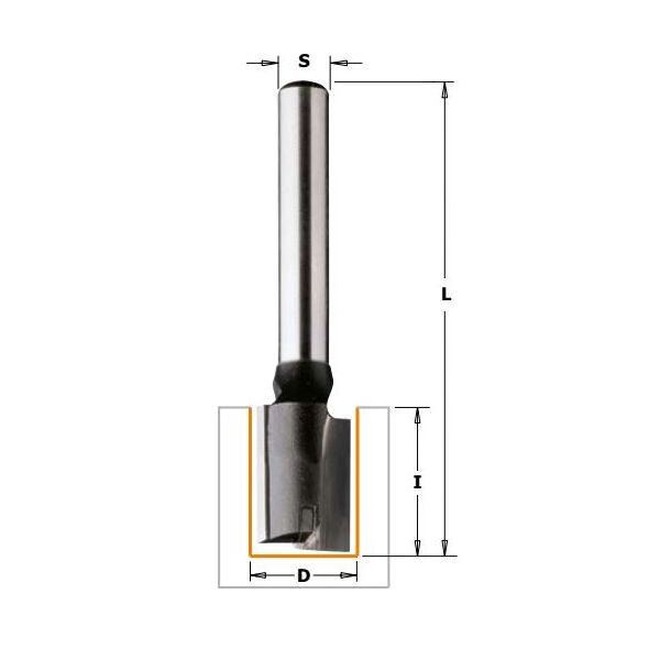 CMT Frez prosty z ostrzem wiercącym 8 x 90mm chwyt 8mm (174.082.11)
