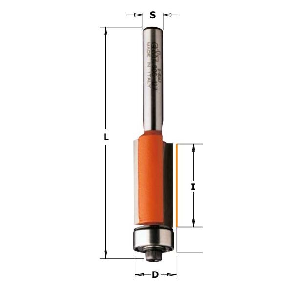 CMT Frez prosty HM z dolnym łożyskiem 12,7 x 38,1mm chwyt 12mm (906.629.11)