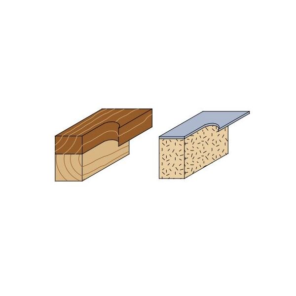 CMT Frez prosty HM z dolnym łożyskiem 12,7 x 38,1mm chwyt 12mm (906.629.11)