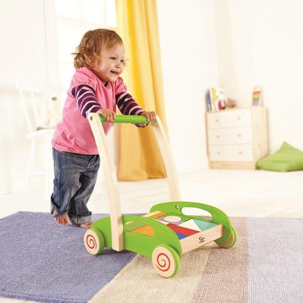 Hape Duży wózek z klockami HA-0371