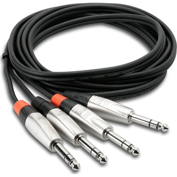 Kabel Hosa Jack 6.3mm x2 - Jack 6.3mm x2 3m srebrny (HSS-010X2)