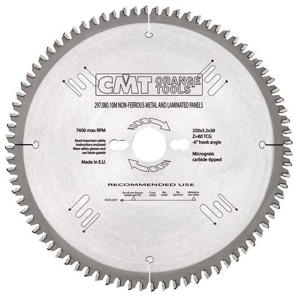 CMT piła HW D=165 F=20 Z=40 K=2,2/1,6 aluminium, mosiądz, kompozyt (296.165.40H)