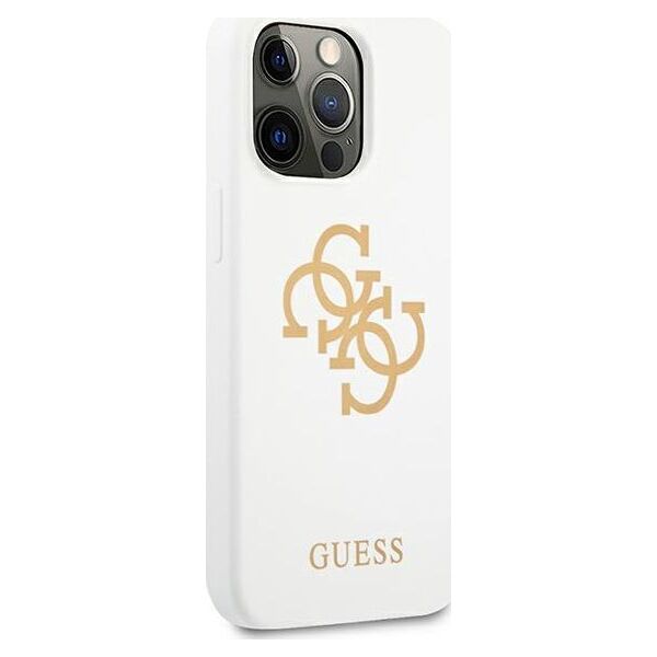 Guess Guess GUHCP13LLS4GGWH iPhone 13 Pro / 13 6,1" biały/white hard case Silicone 4G Logo