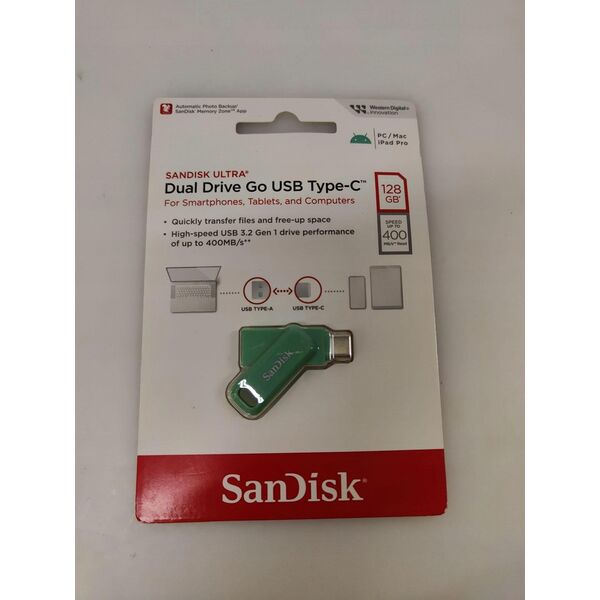 Pendrive SanDisk SanDisk Flash Disk 128GB Ultra Dual Drive Go, USB-C 3.2, Zelená