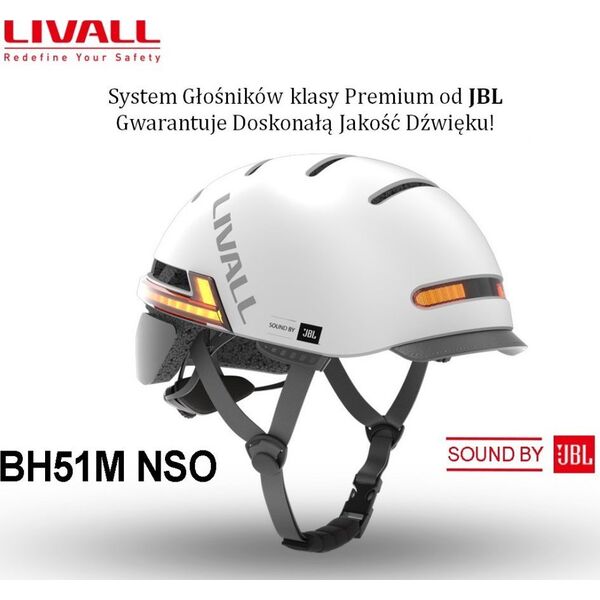 Livall Livall Kask Miejski Livall BH51M NSO Sound by JBL Bluetooth LED L