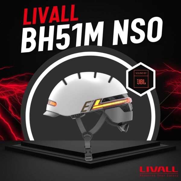 Livall Livall Kask Miejski Livall BH51M NSO Sound by JBL Bluetooth LED L