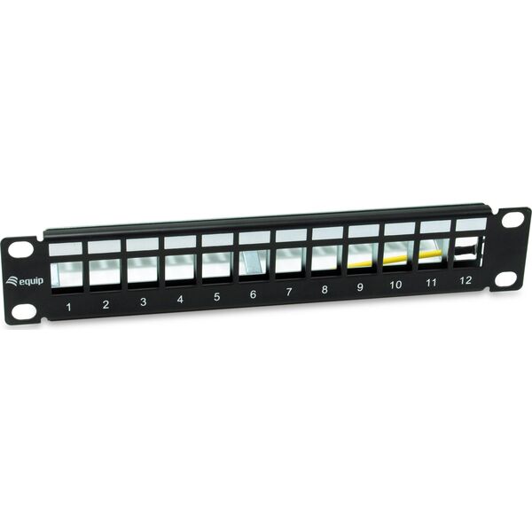 Equip Patchpanel 12x Cat6A 10" FTP 1HE Keystone Στήριξη μαύρο