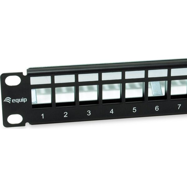 Equip Patchpanel 12x Cat6A 10" FTP 1HE Keystone Στήριξη μαύρο