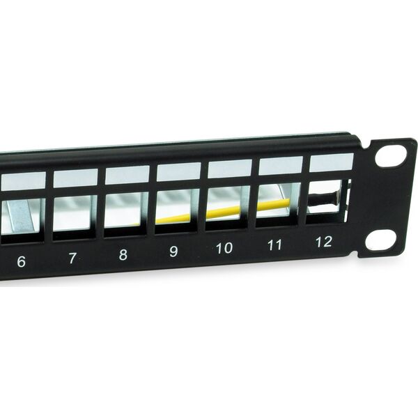 Equip Patchpanel 12x Cat6A 10" FTP 1HE Keystone Στήριξη μαύρο
