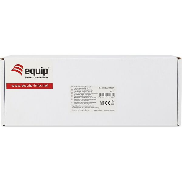 Equip Patchpanel 12x Cat6A 10" FTP 1HE Keystone Στήριξη μαύρο