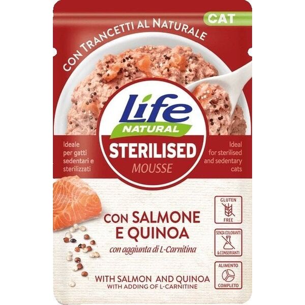 LIFE CAT sasz.70g SALMON STERILISED +     QUINOA /30