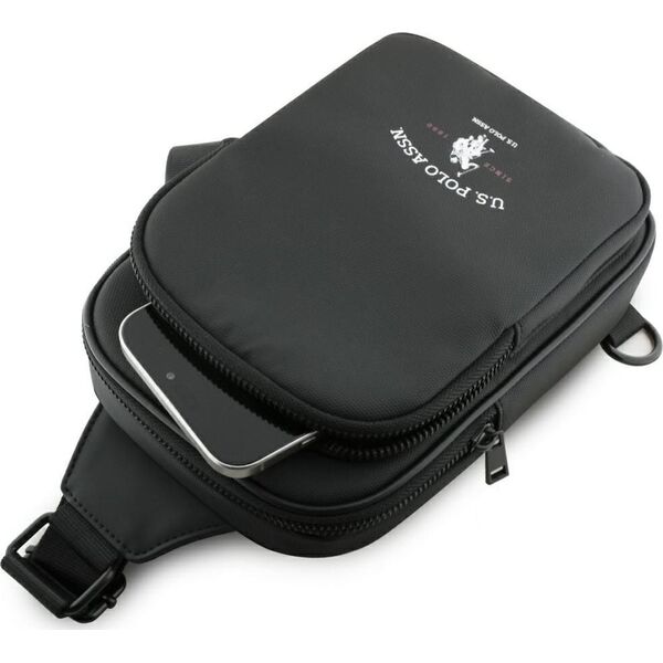 US Polo Petit Pique Crossbody Arch Phone Bag Black