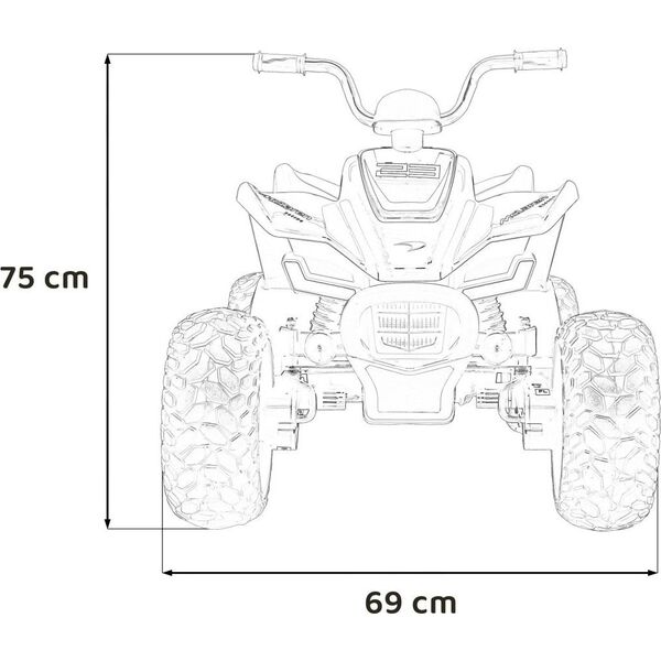 Quad McLaren Racing MCL 35 dla dzieci Pomarańczowy + Pilot + Wolny Start + EVA + Audio LED
