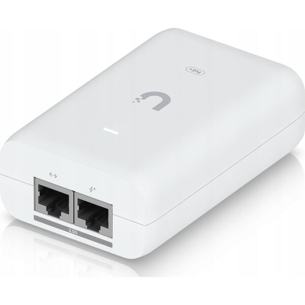 Προσαρμογέας Ubiquiti 2.5G PoE+ (30W) Ένας προσαρμογέας που μπορεί να τροφοδοτήσει συσκευές UniFi PoE+, να μειώσει την εξάρτηση από την ισχύ του διακόπτη PoE και να παρέχει σύνδεση LAN πολλαπλών gigabit