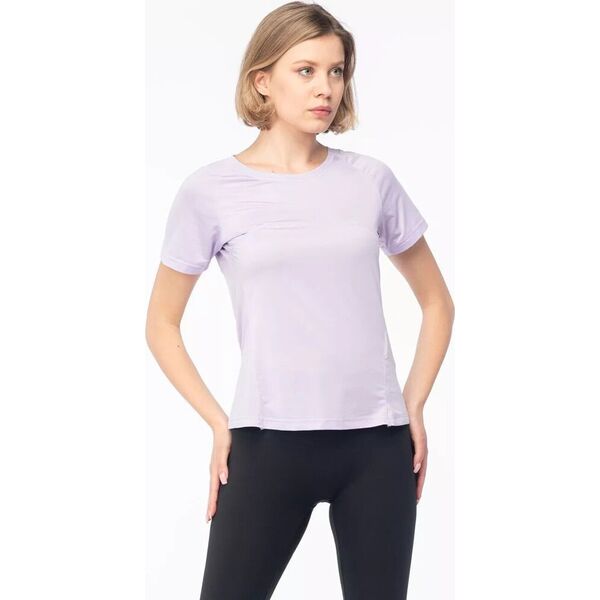 Damska koszulka z krótkim rękawem Iq cross the line HERIA WMNS pastel lilac rozmiar XS