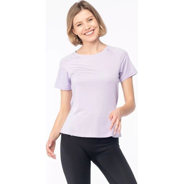 Damska koszulka z krótkim rękawem Iq cross the line HERIA WMNS pastel lilac rozmiar XS