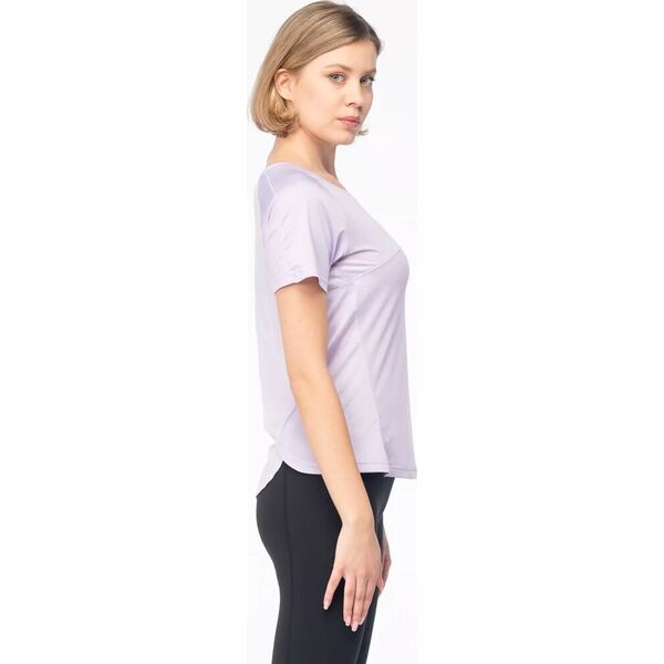 Damska koszulka z krótkim rękawem Iq cross the line HERIA WMNS pastel lilac rozmiar XS