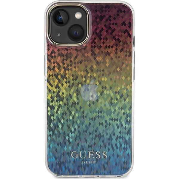 Guess GUHCP15SHDECMI iPhone 15 / 14 / 13 6.1" wielokolorowy hardcase IML Faceted Mirror Disco Iridescent