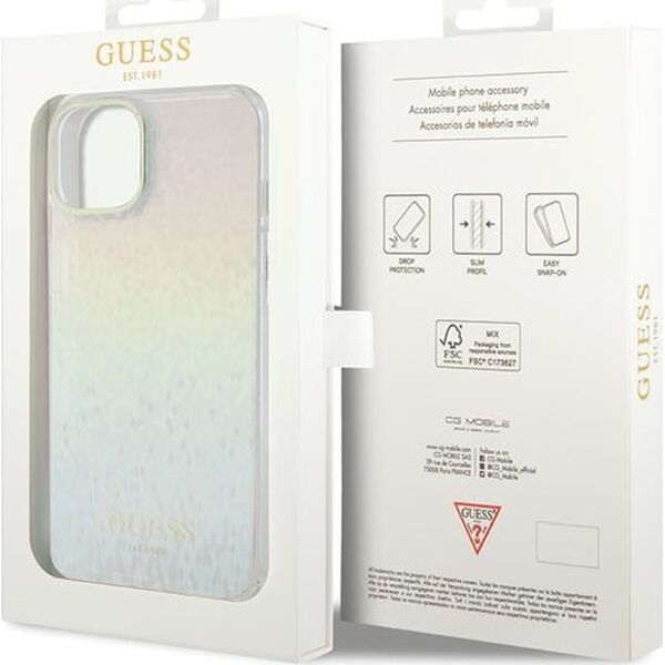 Guess GUHCP15SHDECMI iPhone 15 / 14 / 13 6.1" wielokolorowy hardcase IML Faceted Mirror Disco Iridescent