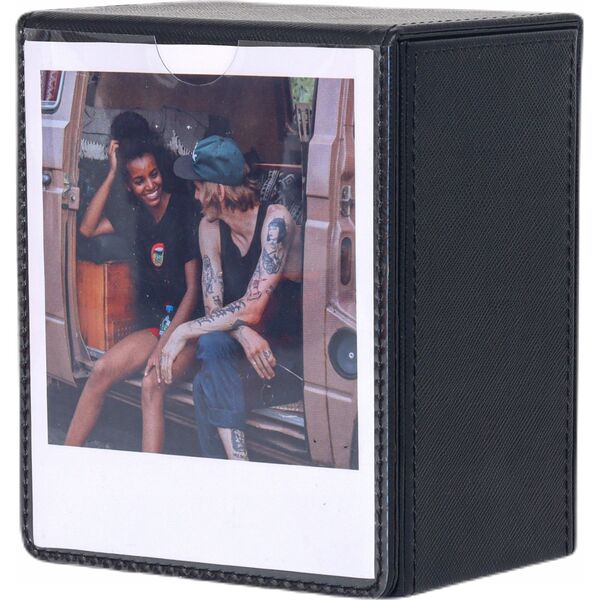 Θήκη Κουτί Box Για 100 Φωτογραφίες Για Fuji Instax Wide 400 Sq Polaroid 600 Now / Μαύρο / Παράθυρο