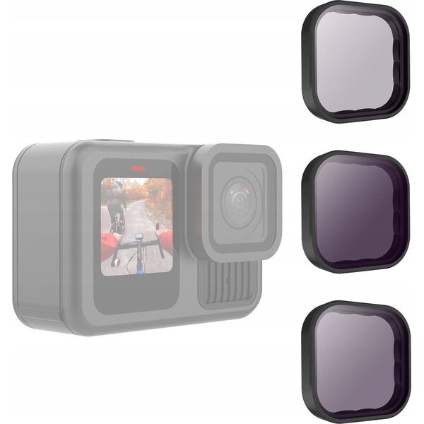 Σετ Φίλτρων Φίλτρα 3x Φίλτρο Γκρι Nd Nd8 Nd16 Nd32 - Gopro Hero 13 Black / S5-flt-12-tgp