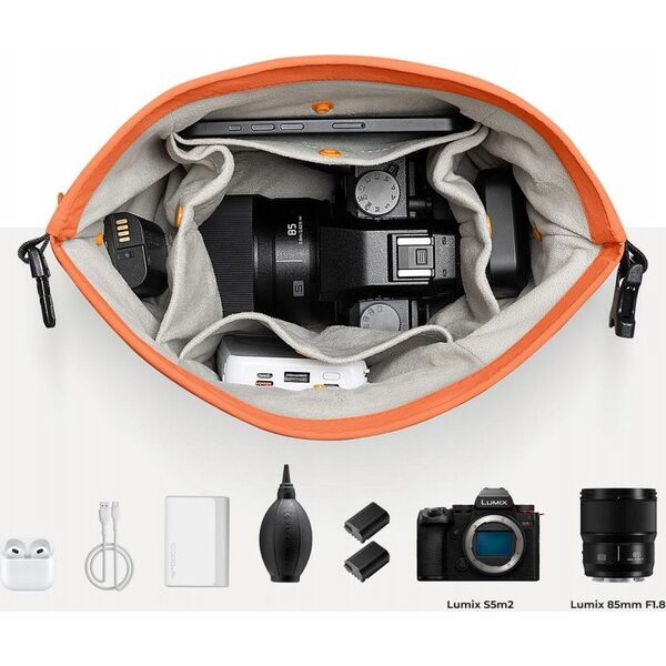 Τσάντα Φωτογραφική Crossbody Sling Για Κάμερα Τηλέφωνο K&F 5l / Kf13.168 / Πορτοκαλί