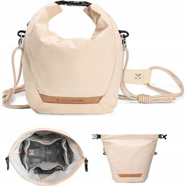 Τσάντα Φωτογραφική Crossbody Sling Για Κάμερα Τηλέφωνο K&F 5l / Kf13.168v1 / Μπεζ