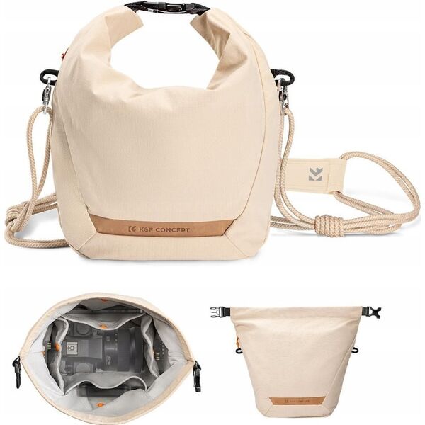 Τσάντα Φωτογραφική Crossbody Sling Για Κάμερα Τηλέφωνο K&F 5l / Kf13.168v1 / Μπεζ