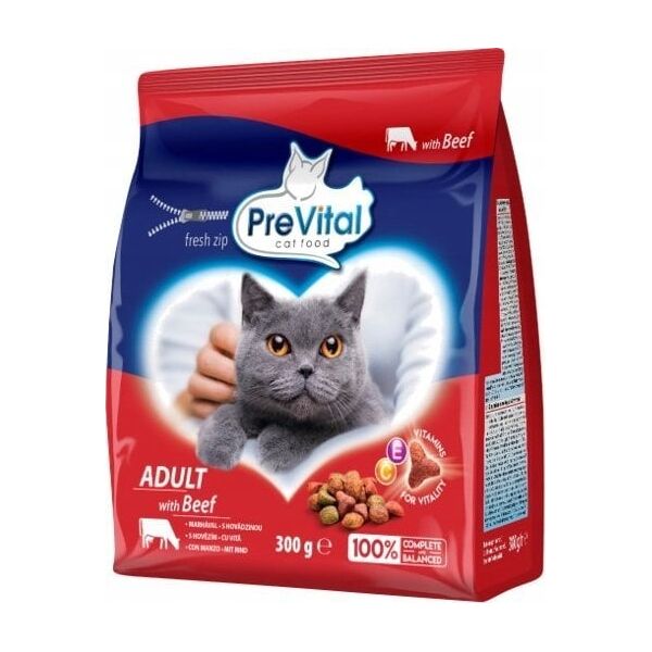 PREVITAL βοδινό ξηρά τροφή για γάτες 300g