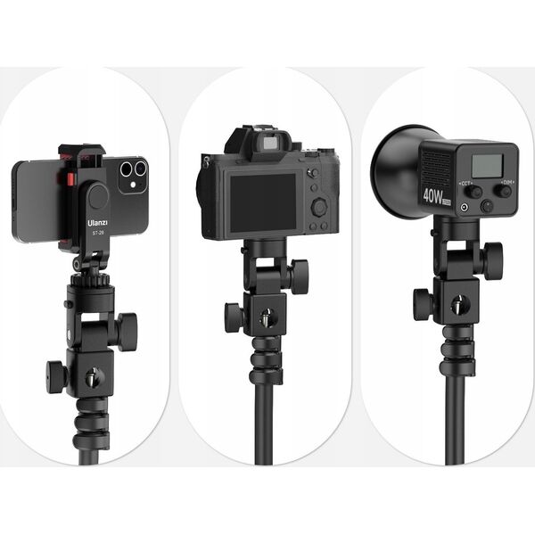 Adapter Uchwyt do Statyw Studyjny 12mm 16mm na Aparat Kamera Lampa 1/4" ISO / LA04